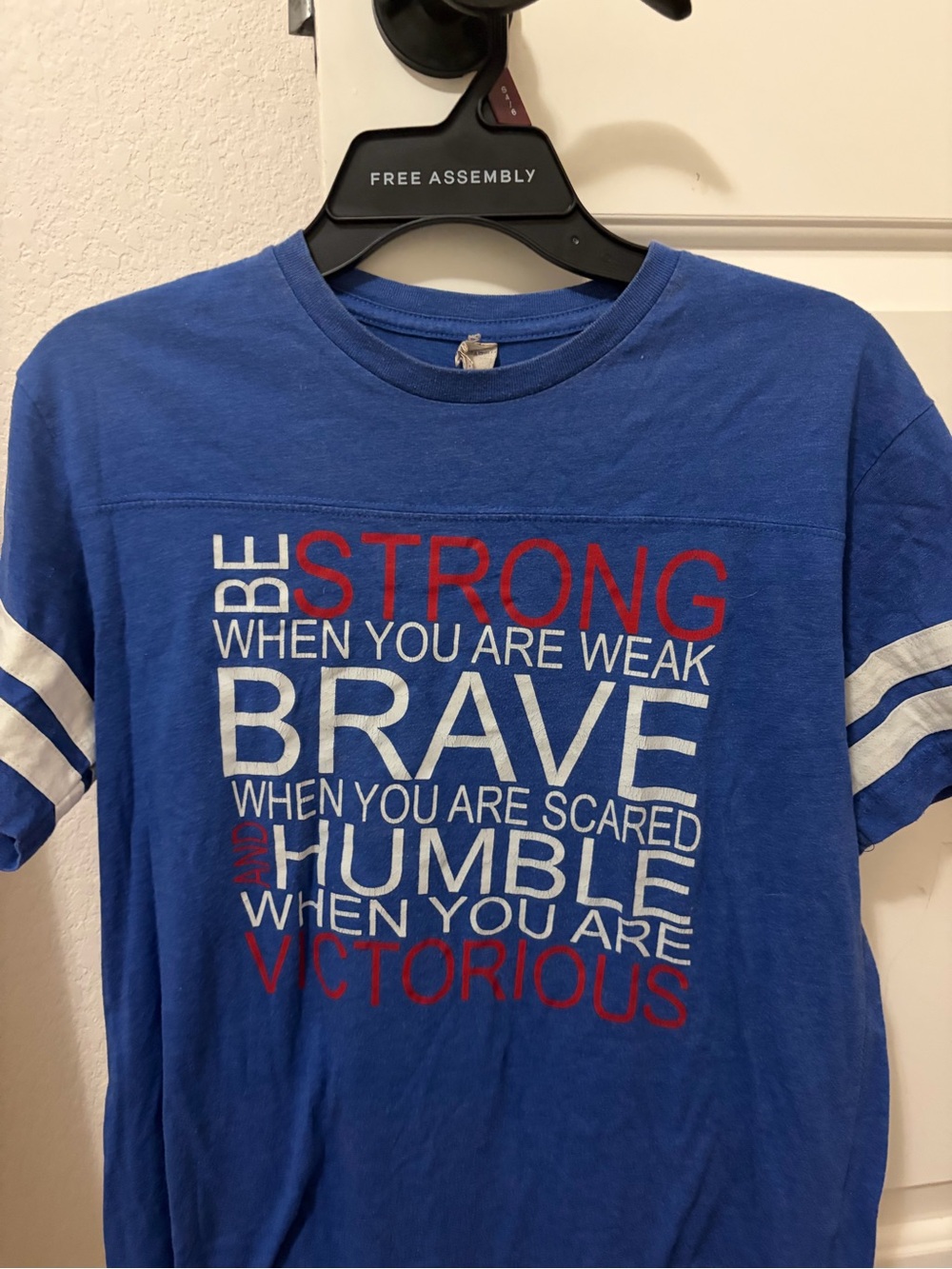 Kids Blue Inspirational Graphic Tee -gymnastics tee